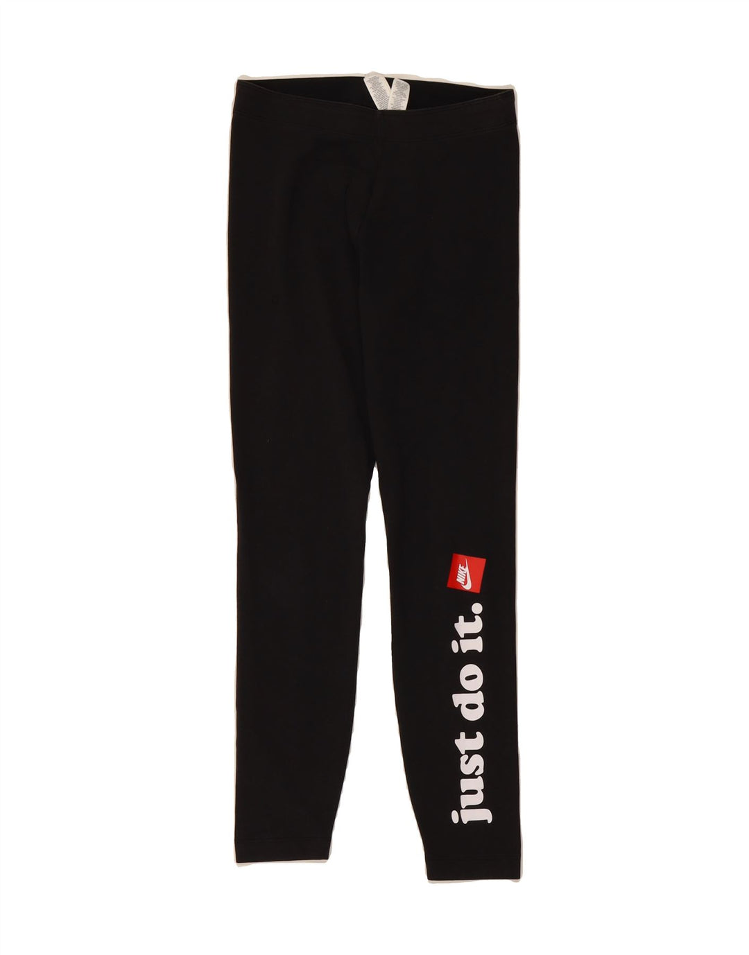 NIKE Womens Graphic Leggings UK 10 Small  Black Cotton Vintage Nike and Second-Hand Nike from Messina Hembry 