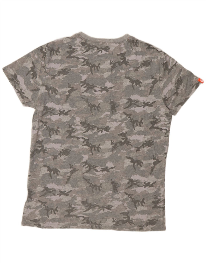 SUPERDRY Herren T-Shirt-Oberteil Mittelgraue Tarnung