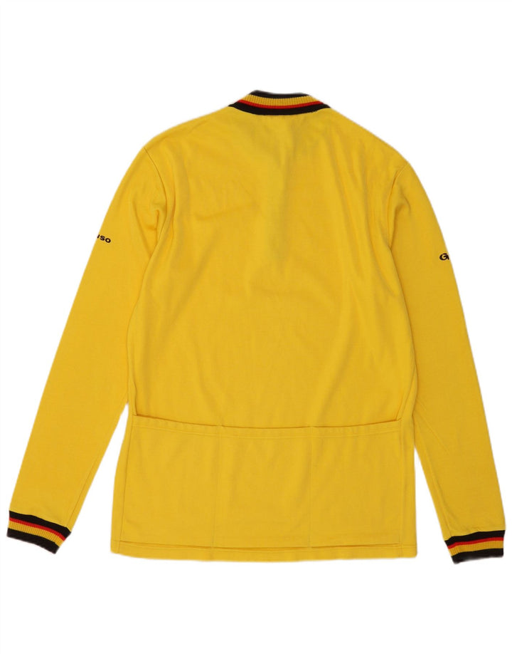 Gonso Mens Zip Neck Top Long Sleeve XL Yellow Polyacrylic
