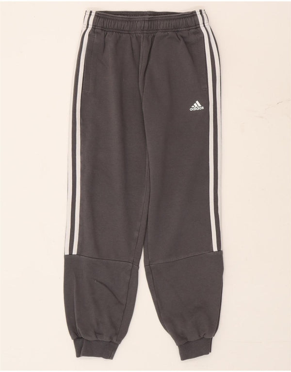 Adidas Jungen-Trainingshose, Jogginghose, 11–12 Jahre, graue Baumwolle