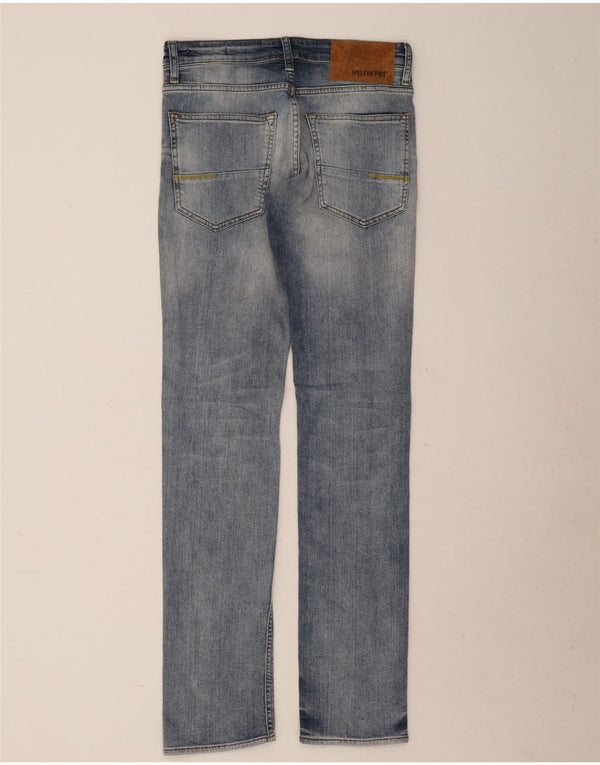 Meltin' Pot Womens Maner Super Slim Jeans W30 L34 Blue Cotton