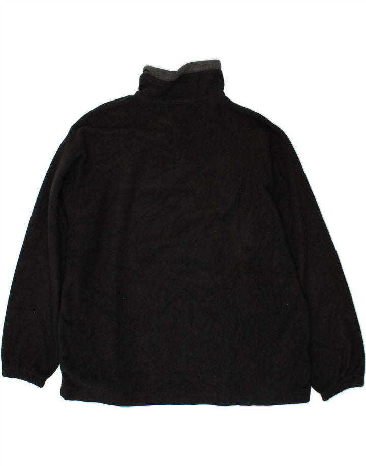 IZOD Mens Zip Neck Fleece Jumper XL Black Vintage Izod and Second-Hand Izod from Messina Hembry 