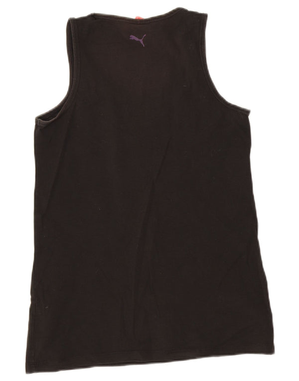 Puma Womens Vest Top UK 12 Medium Black Cotton