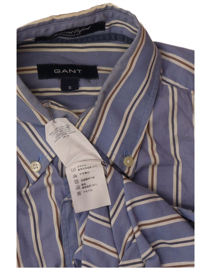 Gant Herren-Hemd mit normaler Passform, klein, blau gestreift, Baumwolle