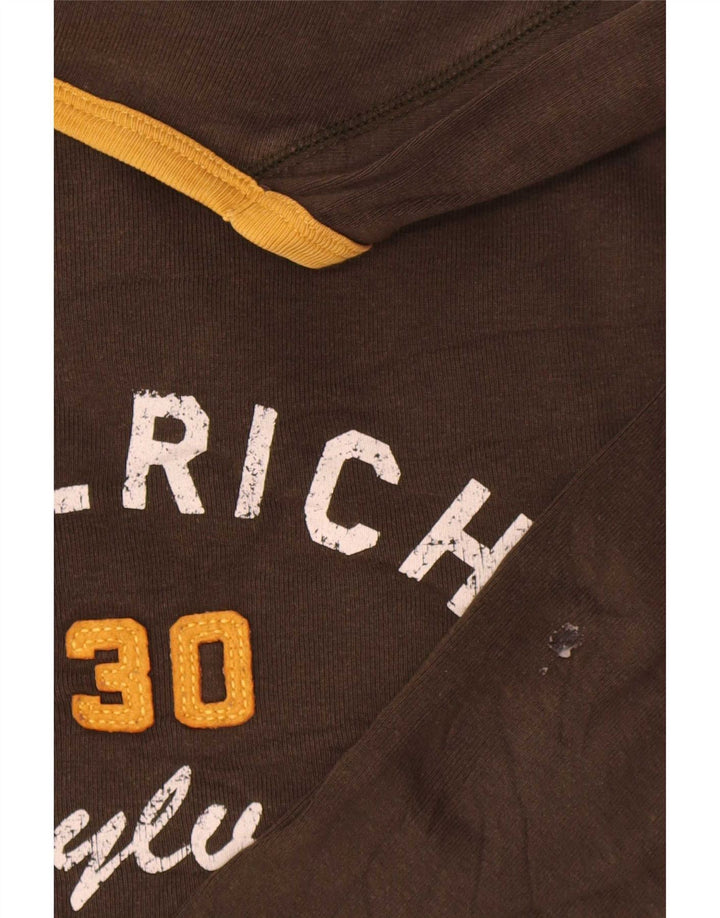 Woolrich Mens Graphic Top Long Sleeve 2XL Brown Cotton