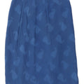 Vintage Womens Abstract Pattern Straight Skirt W26 Small Blue