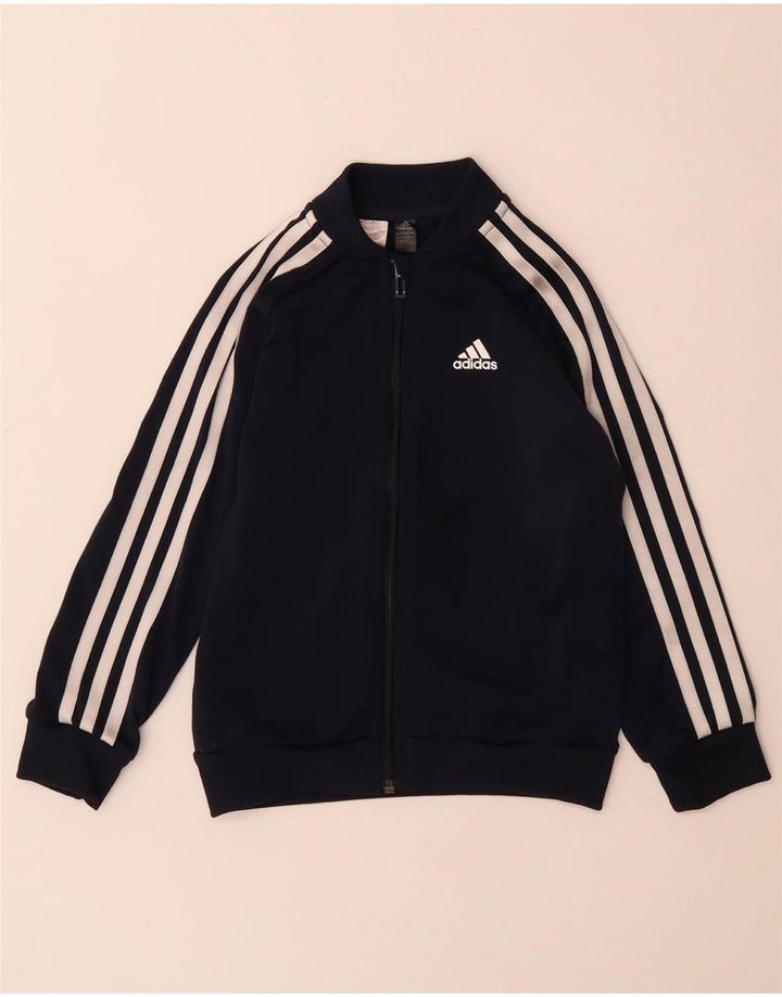 Adidas Drenge Træningsdragt Topjakke 6-7 År Marineblå Polyester