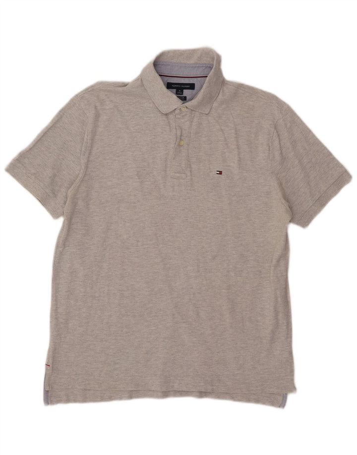 Tommy Hilfiger Mens Classic Fit Polo Shirt Medium Grey Cotton