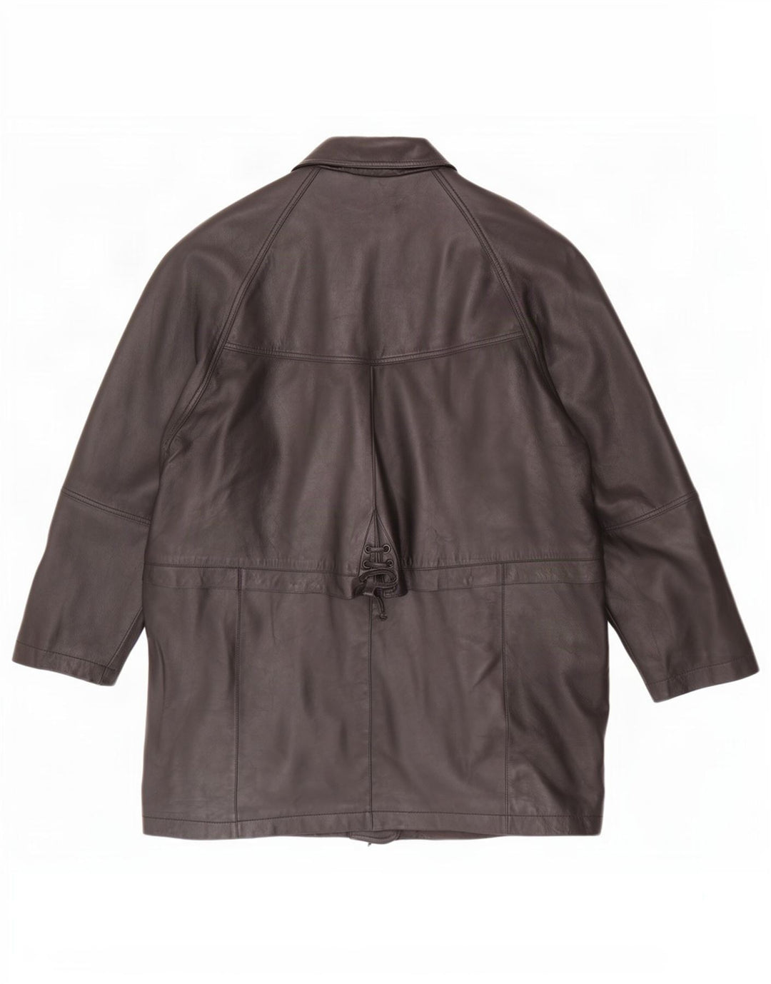 Casaco de couro feminino C&A UK 16 grande preto