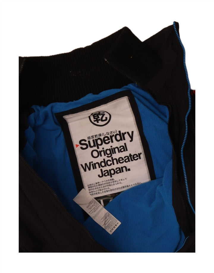 Superdry Ανδρικό Windcheater Windbreaker Jacket UK 40 Large Black Modern