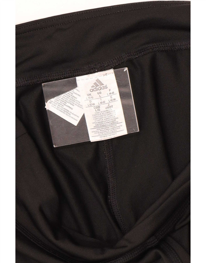 Adidas Womens Climalite Capri Leggings UK 16/18 Large Black Polyester