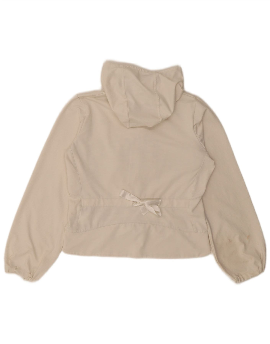 Nike Womens Crop Hooded Tracksuit Top Jacket UK 10/12 Medium White