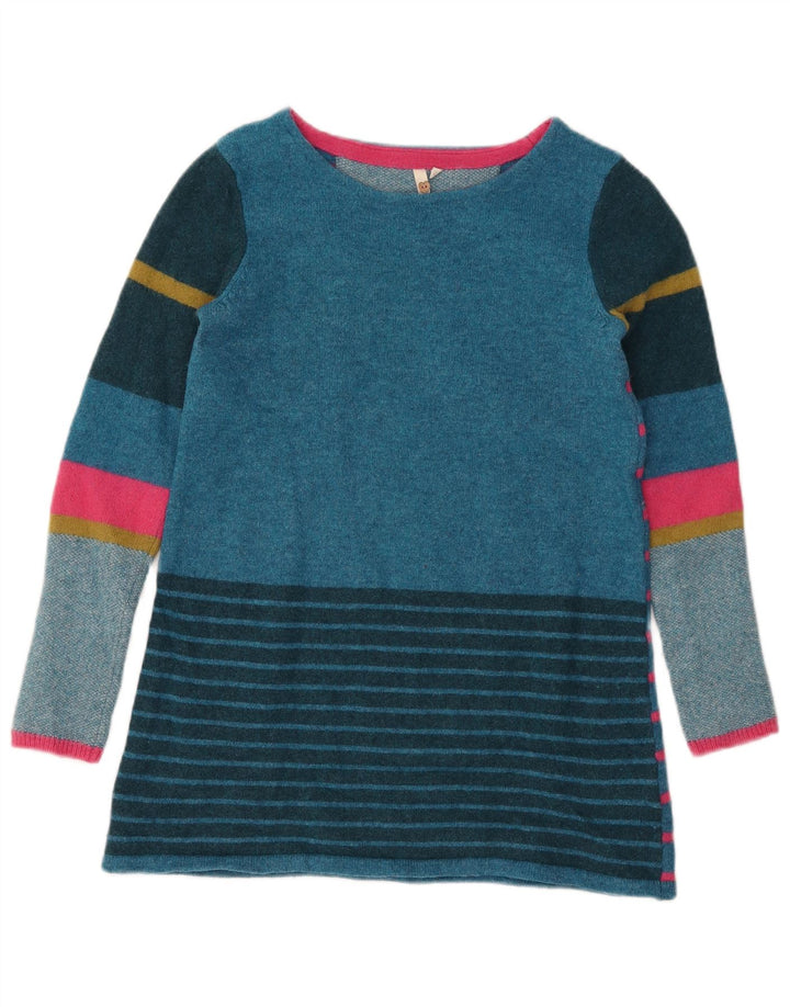 White Stuff Womens Boat Neck Jumper Sweater UK 12 Medium Blue Striped
