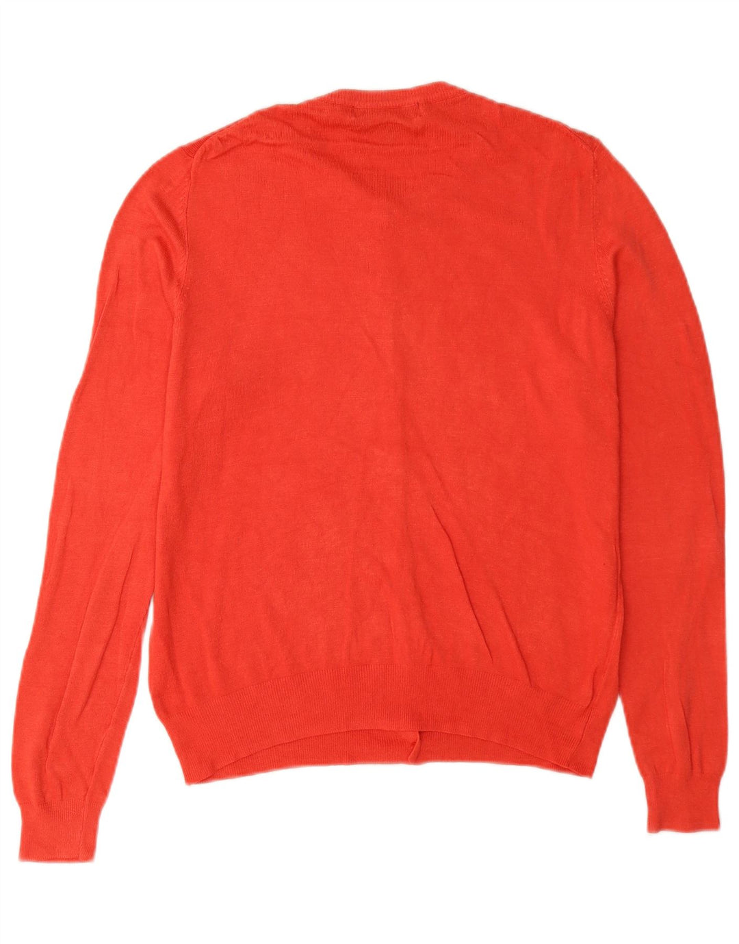 Marks & Spencer Womens Regular Fit Cardigan Sweater UK 12 Medium Red Cotton