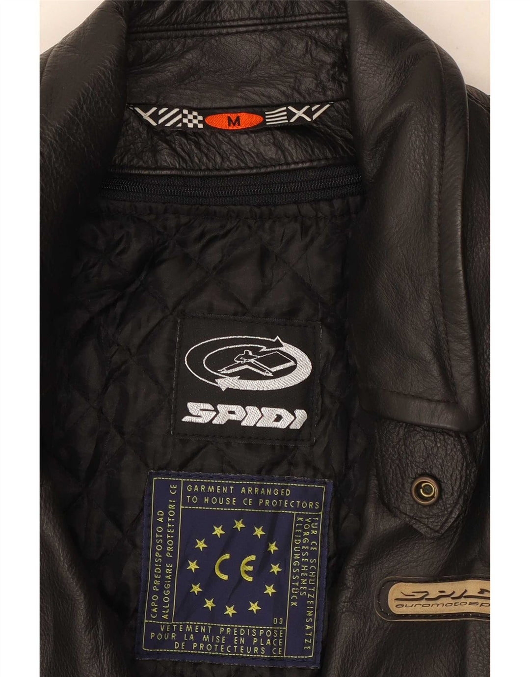 Spidi Womens Motorstyle Leather Racer Jacket UK 14 Medium Black