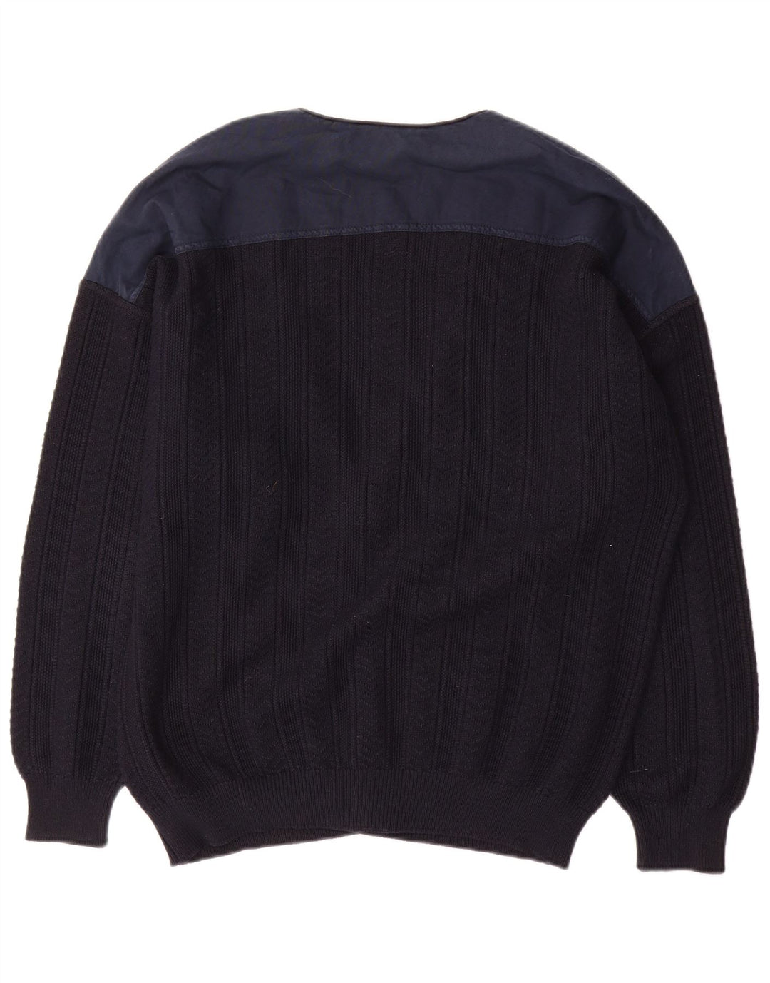 Il Granchio Mens Cardigan Sweater Large Navy Blue Colourblock
