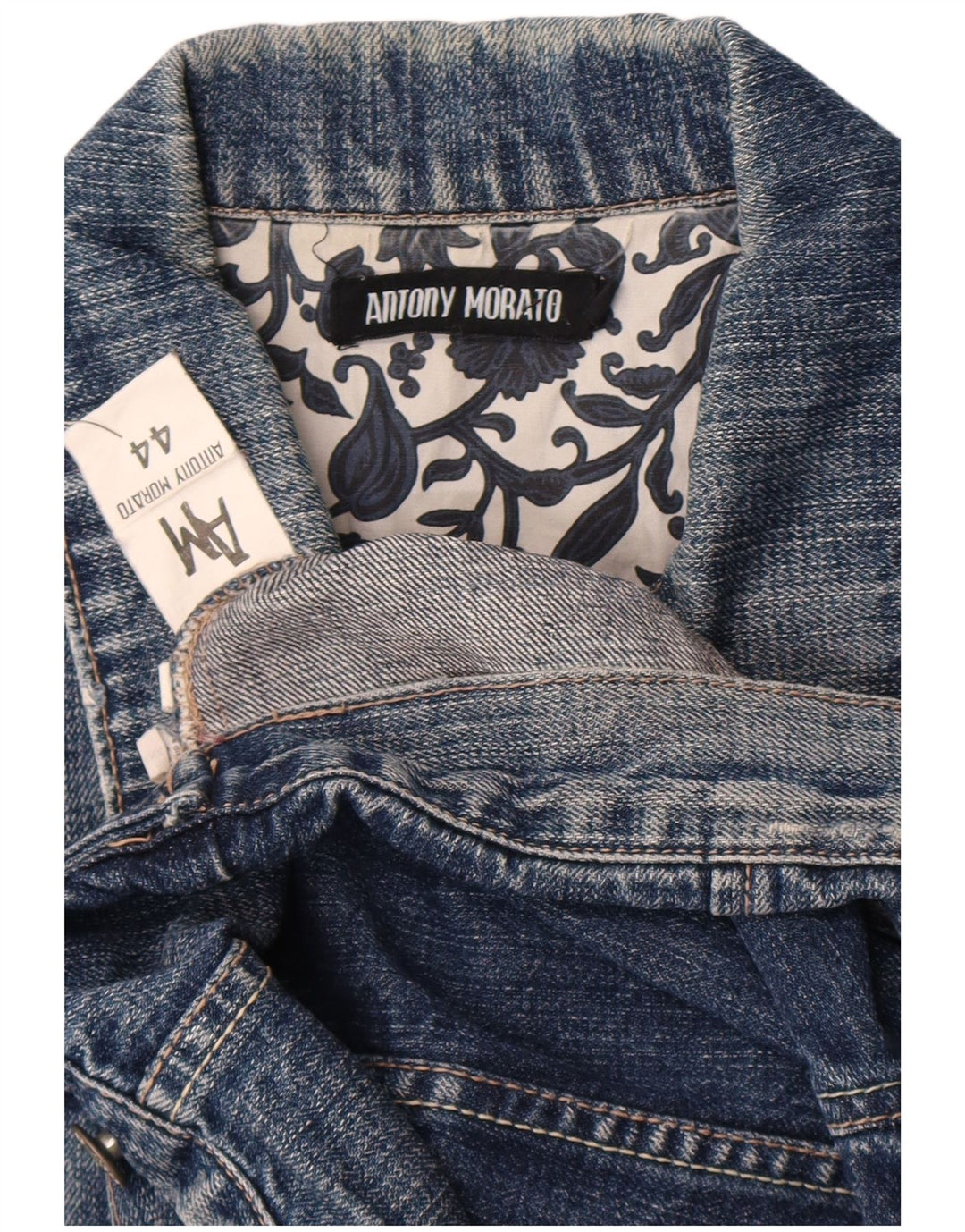 Antony Morato Womens Denim Jacket IT 44 Medium Blue