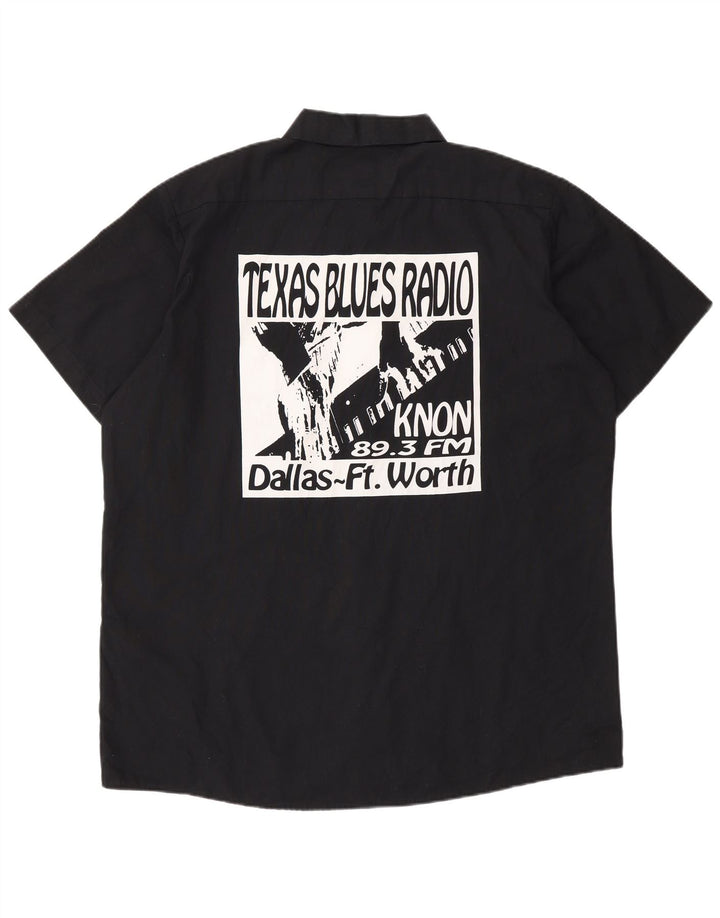 Dickies Mens Graphic Short Sleeve Shirt Large Black Polyester