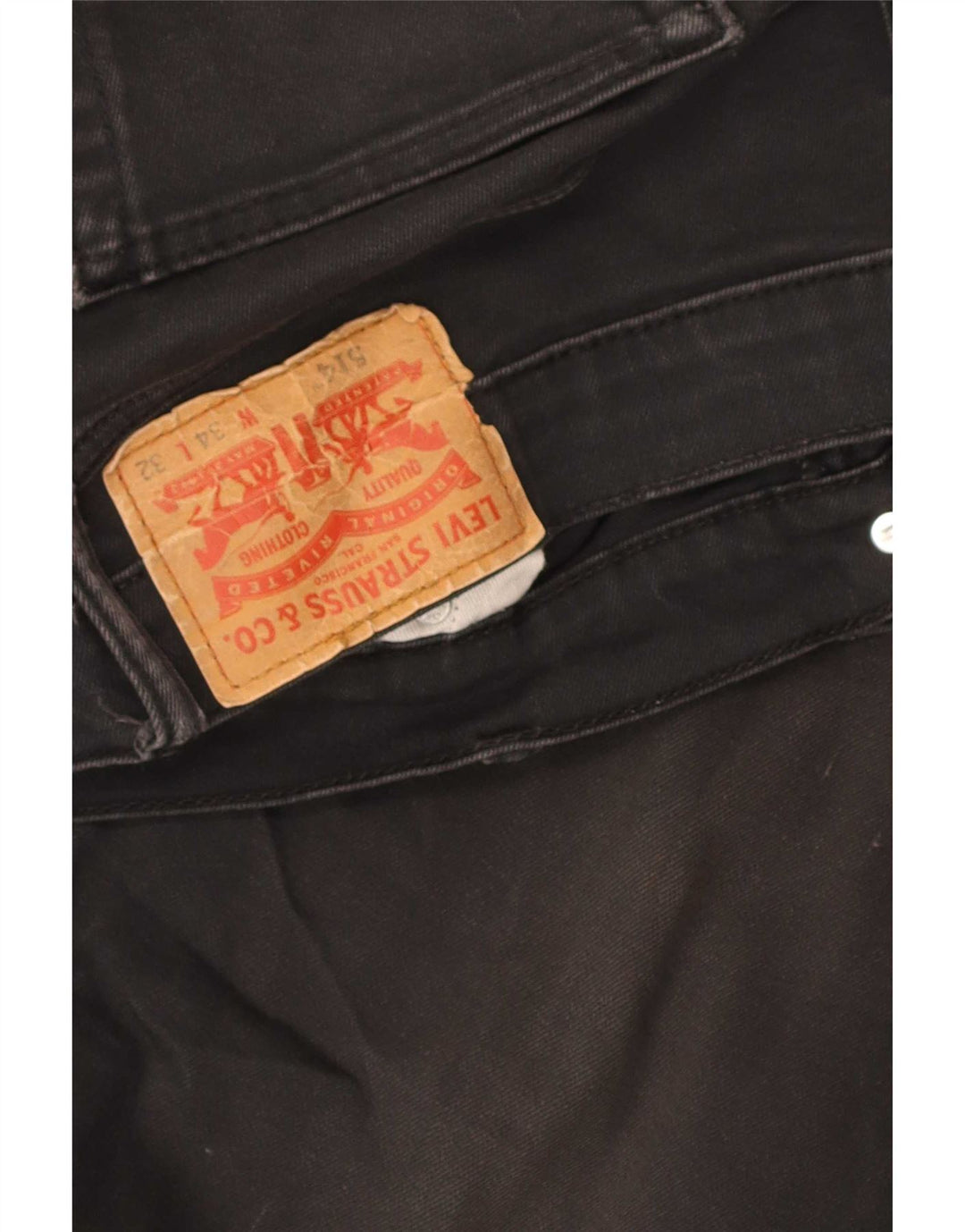 Levi's Mens 514 Straight Jeans W34 L32 Μαύρο