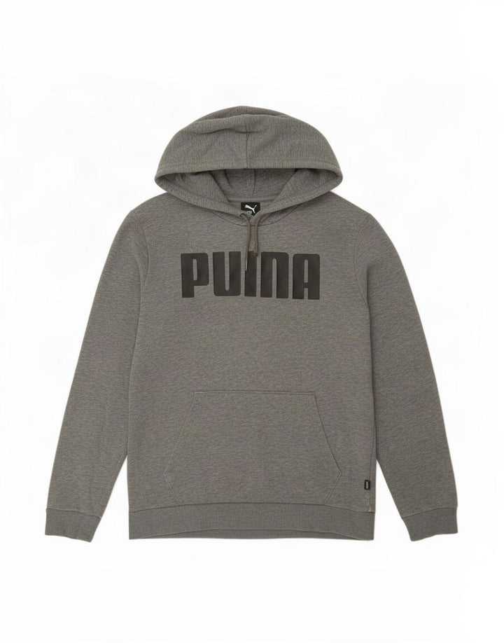 Puma Mens Graphic Hoodie Jumper Pequeno Cinza