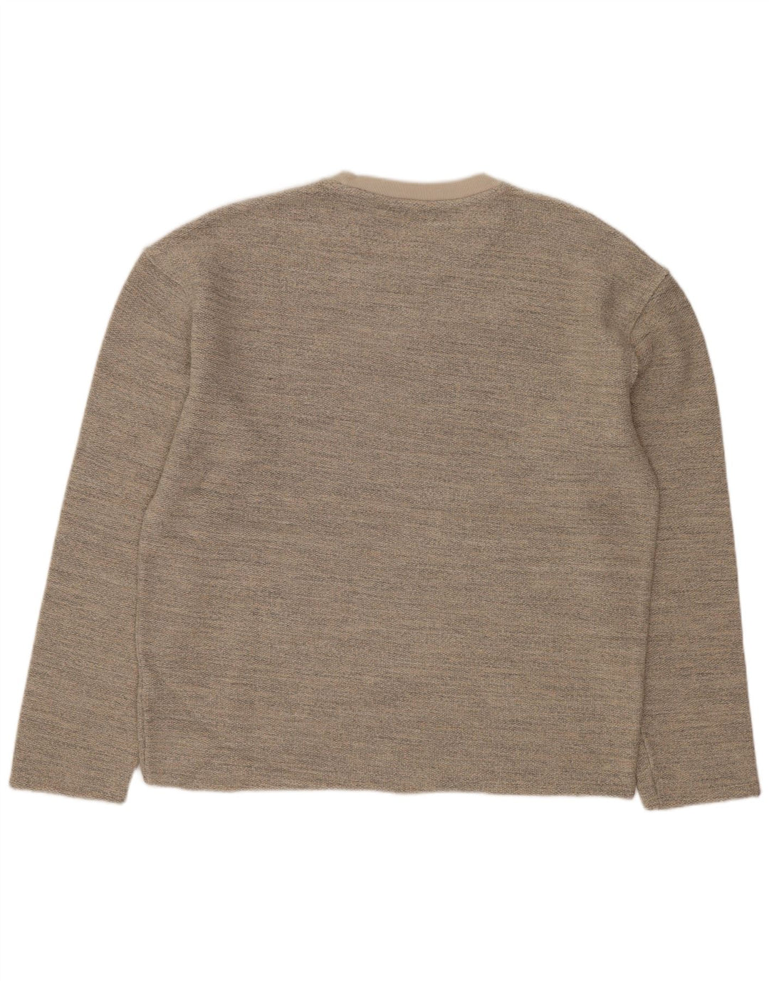 ZARA Womens Oversized Sweatshirt Jumper UK 14 Medium Grey Flecked Acrylic