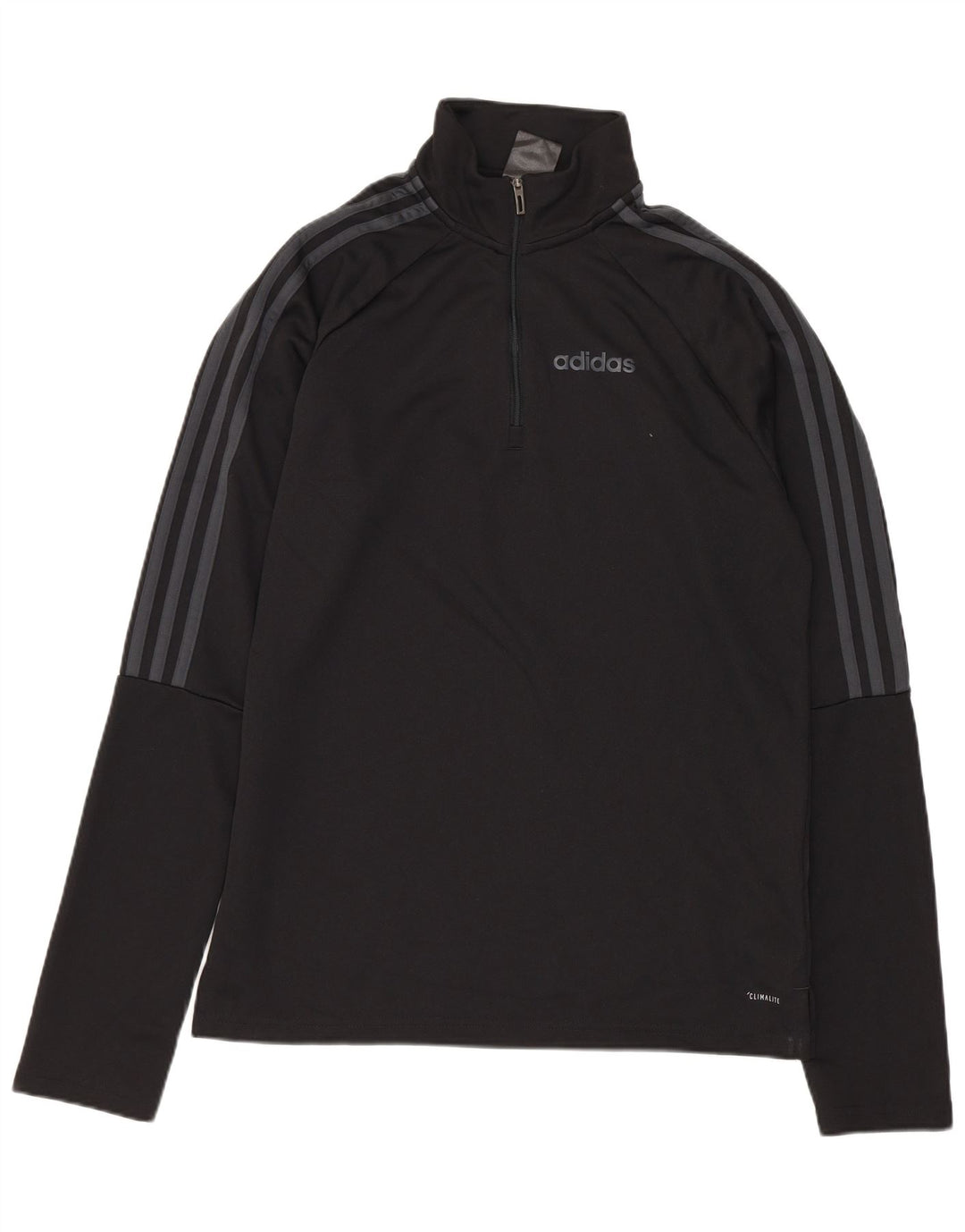 ADIDAS Mens Climalite Zip Neck Pullover Tracksuit Top Small Black