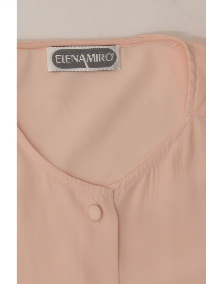 ELENA MIRO Womens Shirt Blouse UK 18 XL Pink Polyester Vintage ELENA MIRO and Second-Hand ELENA MIRO from Messina Hembry 