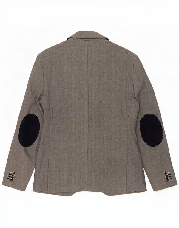 Jaqueta blazer masculina Zara com 2 botões EU 52 grande cinza
