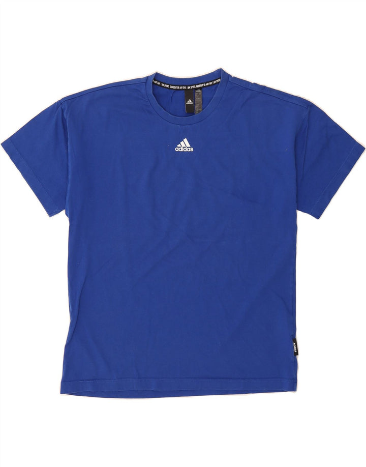 ADIDAS Mens T-Shirt Top Medium Blue Cotton Vintage Adidas and Second-Hand Adidas from Messina Hembry 