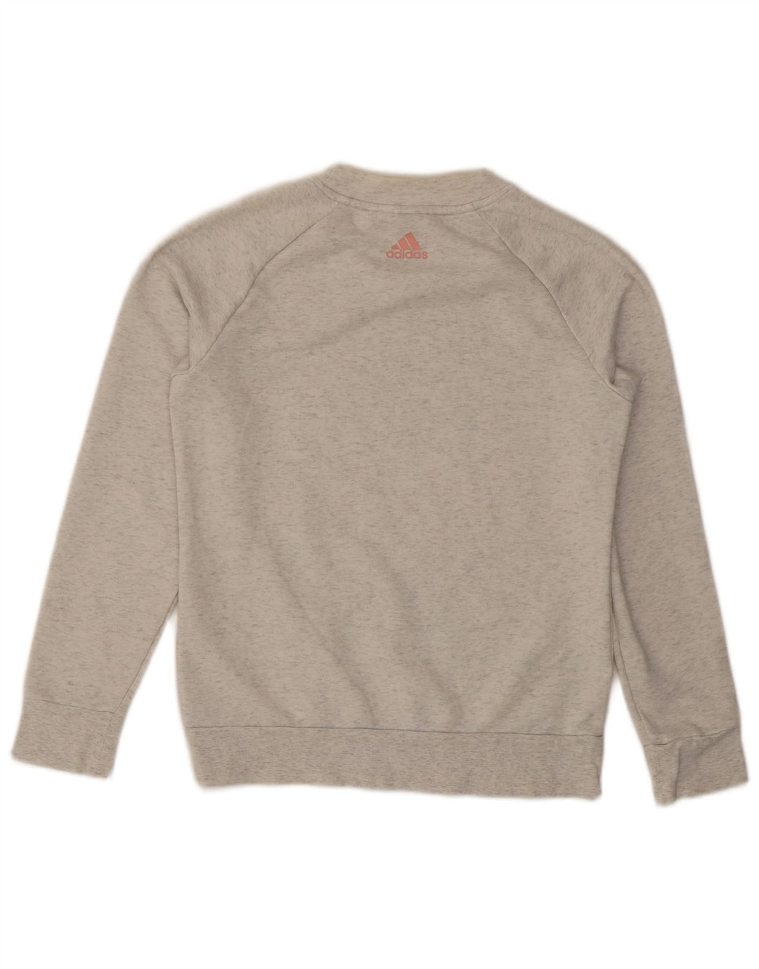 Adidas Womens Graphic Sweatshirt Jumper UK 8 Small Grey Flecked