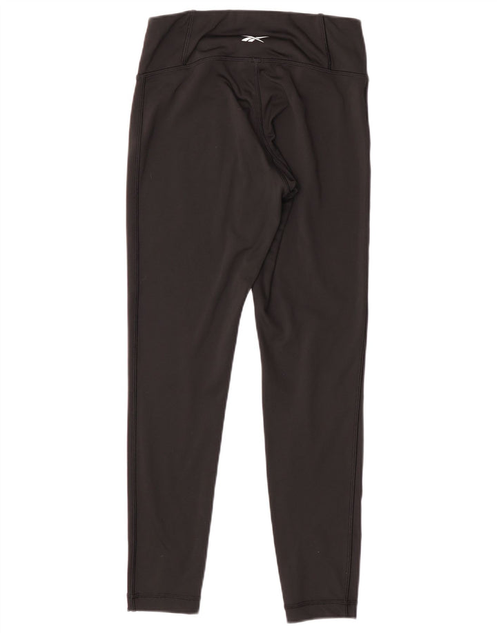 Reebok Womens Leggings UK 8 Small  Black Polyester
