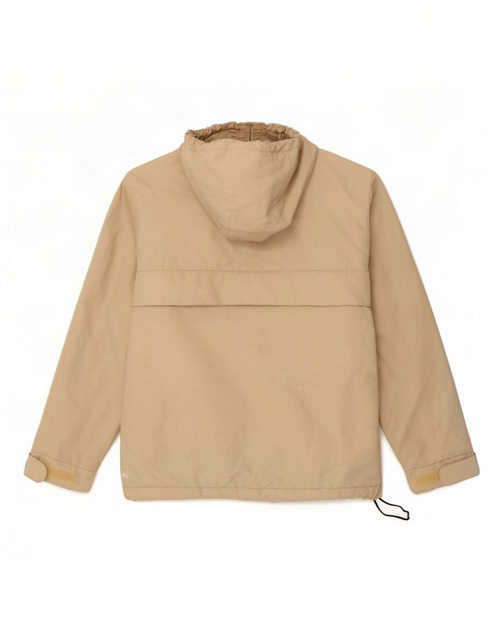 Ellesse Womens Hooded Oversized Anorak Jacket UK 10 Small Beige Polyester