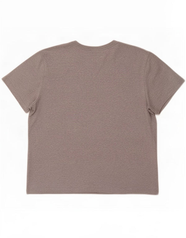 Adidas Damen Übergroßes Grafik-T-Shirt-Oberteil UK 12/14 Mittelgraue Baumwolle