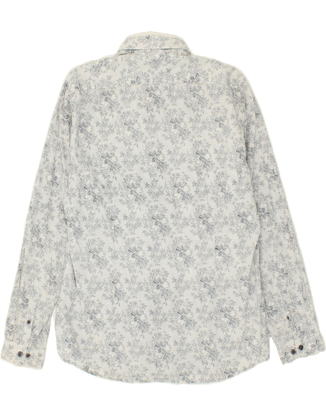 JULES Mens Slim Shirt XL Grey Floral Vintage Jules and Second-Hand Jules from Messina Hembry 
