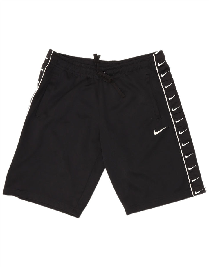 Ανδρικό γραφικό αθλητικό σορτς Nike μεγάλο μαύρο πολυεστέρα