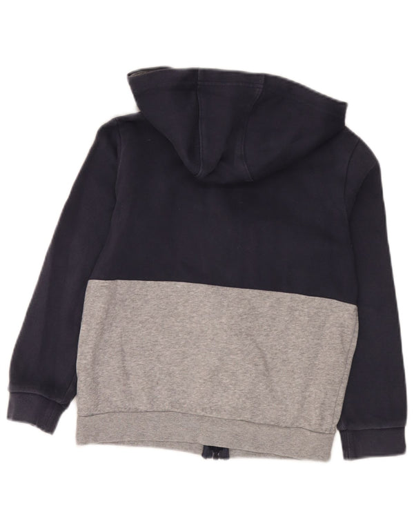 Adidas Jungen-Kapuzenpullover mit Reißverschluss, 9–10 Jahre, marineblau, Colourblock-Baumwolle