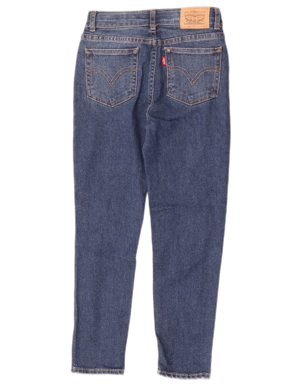 Levi's Girls Mini Mom Jeans affusolati effetto consumato 7-8 anni W22 L22 Blu