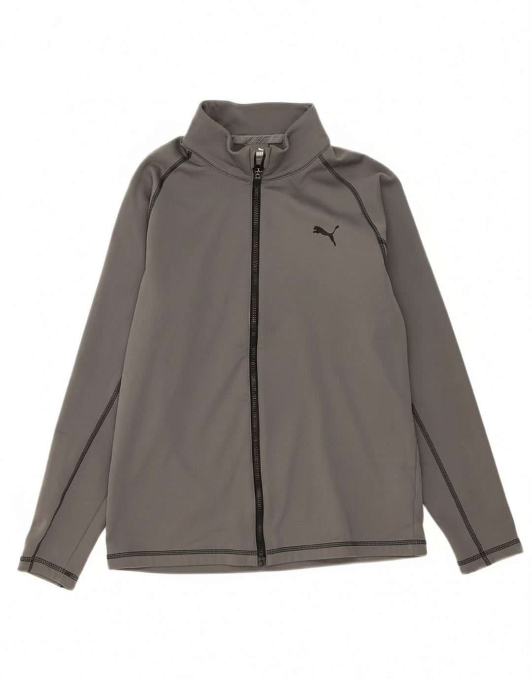 PUMA Mens Tracksuit Top Jacket Small Grey Polyester