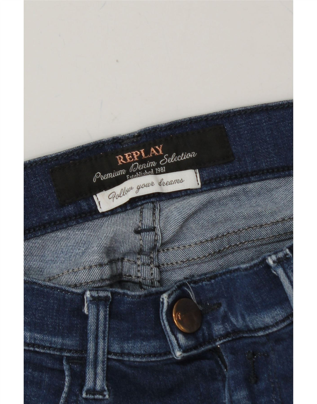 REPLAY Womens Skinny Jeans W28 L28 Blue Vintage Replay and Second-Hand Replay from Messina Hembry 