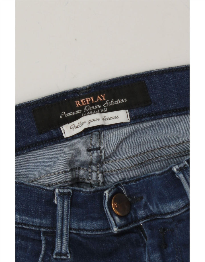 REPLAY Womens Skinny Jeans W28 L28 Blue Vintage Replay and Second-Hand Replay from Messina Hembry 