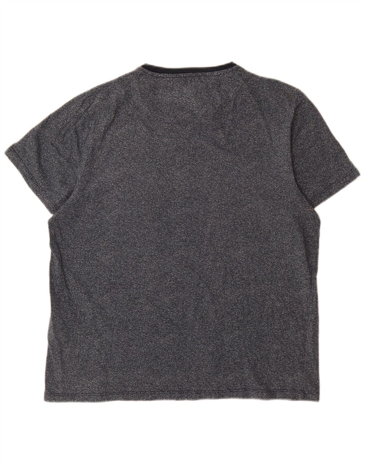 Ted Baker Mens T-Shirt Top Size 4 Large Navy Blue Flecked Cotton
