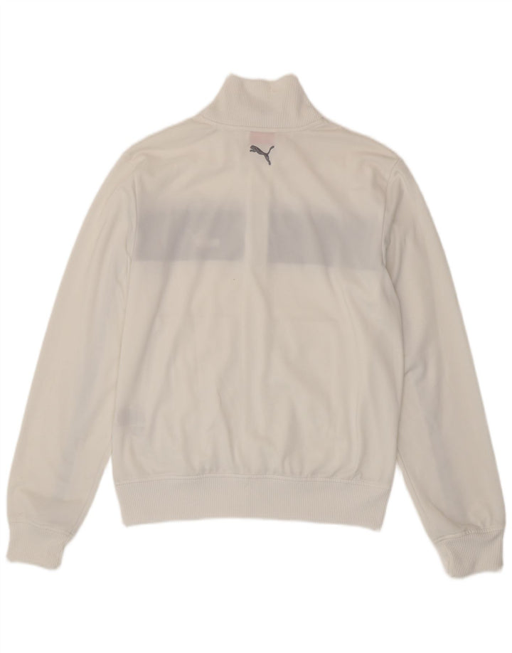 Puma Mens Tracksuit Top Jacket Medium White Colourblock Polyester