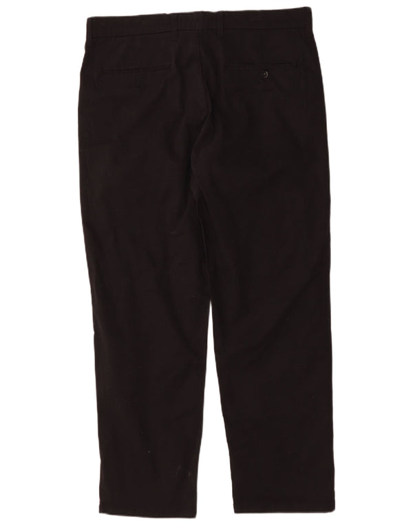 Marks & Spencer Mens Loose Fit Chino Trousers W36 L29 Black Cotton