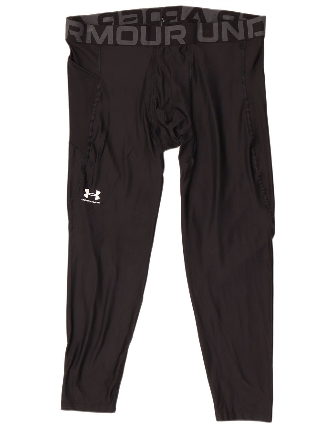 Under Armour Mens Heat Gear Graphic Leggings 3XL Black Polyester