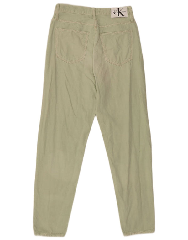 Calvin Klein Womens Straight Jeans W28 L28 Green Cotton