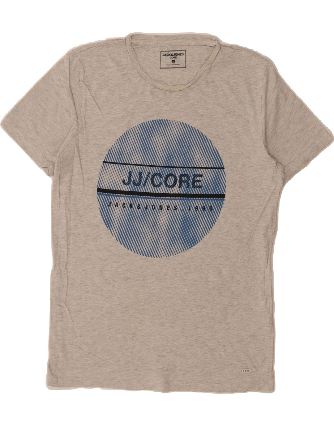 JACK & JONES Mens Graphic T-Shirt Top Medium Grey Cotton Vintage Jack & Jones and Second-Hand Jack & Jones from Messina Hembry 