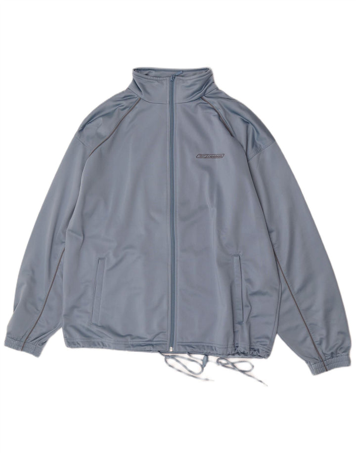 Reebok Mens Graphic Loose Fit Tracksuit Top Jacket Small Blue Polyester