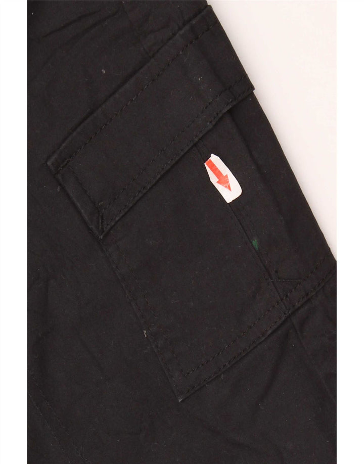 Lee Womens Mid Rise Cargo Shorts US 6 Medium W30 Black Cotton