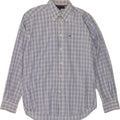 TOMMY HILFIGER Mens Shirt Medium Blue Check Cotton Vintage Tommy Hilfiger and Second-Hand Tommy Hilfiger from Messina Hembry 