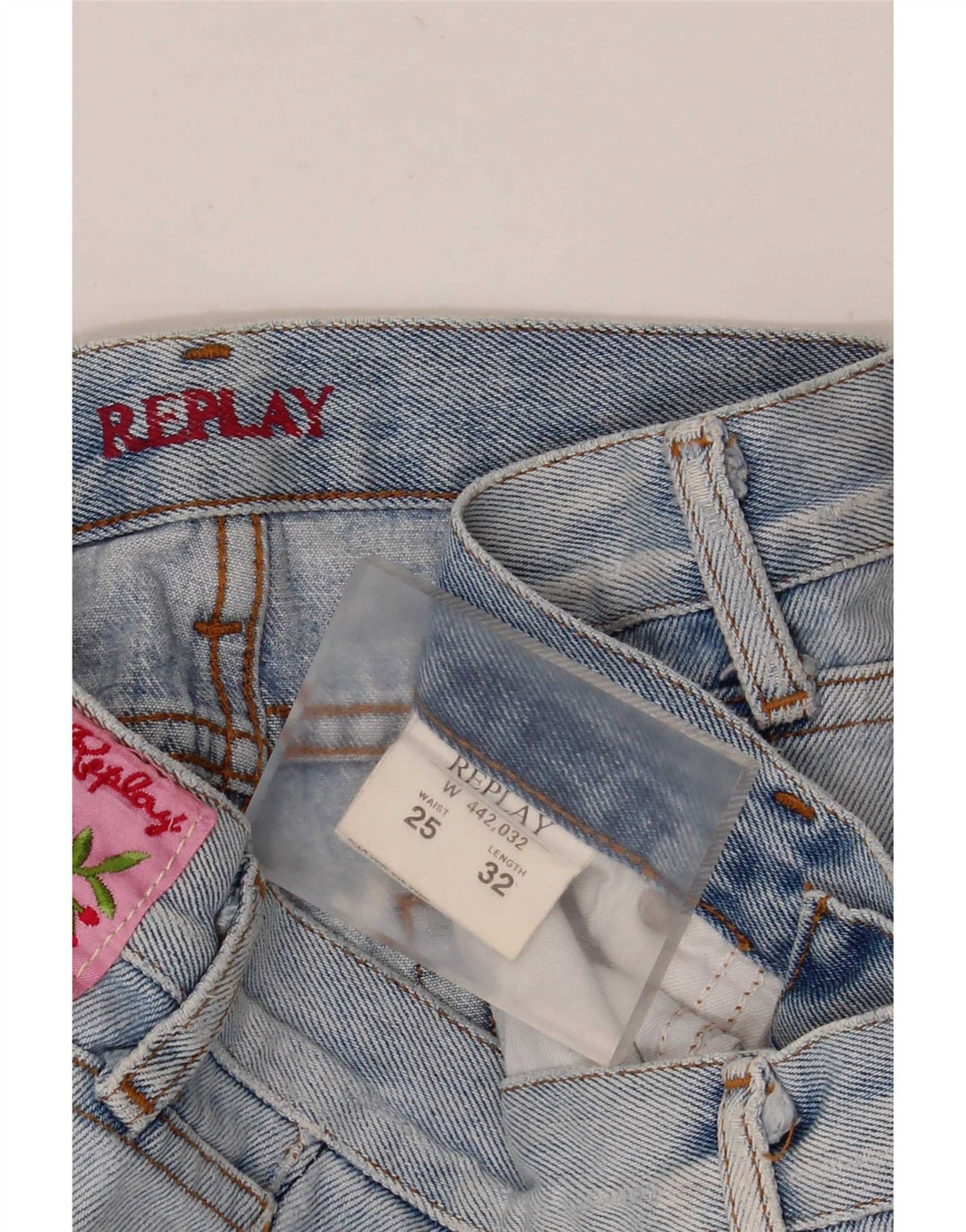 Replay Jean Flare Femme W25 L30 Bleu Coton